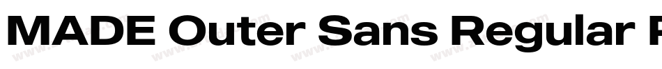 MADE Outer Sans Regular PERSONAL USE字体转换